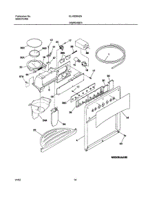 15 - Dispenser parts for Frigidaire Refrigerator GLHS264ZAW3 from AppliancePartsPros.com