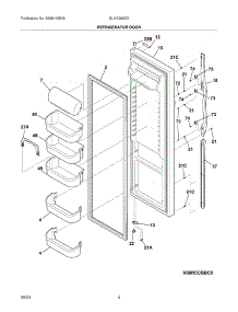 05 - Refrigerator Door parts for Frigidaire Refrigerator GLHS268ZDW1 from AppliancePartsPros.com