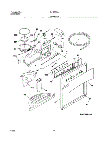15 - Dispenser parts for Frigidaire Refrigerator GLHS280ZAB4 from AppliancePartsPros.com