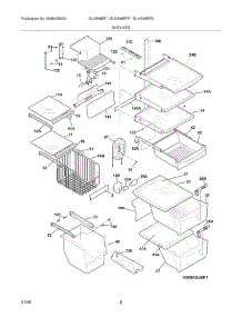 09 - Shelves parts for Frigidaire Refrigerator GLHS68EFB0 from AppliancePartsPros.com