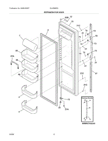05 - Refrigerator Door parts for Frigidaire Refrigerator GLHS68EGW0 from AppliancePartsPros.com