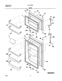 03 - Door parts for Frigidaire Refrigerator GLHT182SAW3 from AppliancePartsPros.com