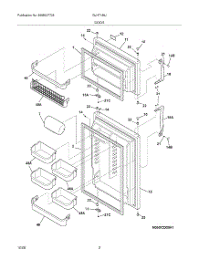 03 - Door parts for Frigidaire Refrigerator GLHT186JPB1 from AppliancePartsPros.com