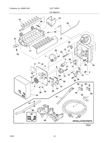 11 - Ice Maker parts for Frigidaire Refrigerator GLHT188WHW3 from AppliancePartsPros.com