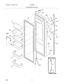 05 - Refrigerator Door parts for Frigidaire Refrigerator GLHS68EGPW9 from AppliancePartsPros.com