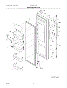 05 - Refrigerator Door parts for Frigidaire Refrigerator GLHS68EGW3 from AppliancePartsPros.com