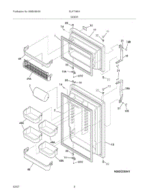 03 - Door parts for Frigidaire Refrigerator GLHT186HW1 from AppliancePartsPros.com