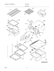 07 - Shelves parts for Frigidaire Refrigerator GLHT186HS1 from AppliancePartsPros.com