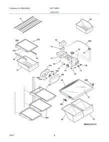 07 - Shelves parts for Frigidaire Refrigerator GLHT188WHB1 from AppliancePartsPros.com