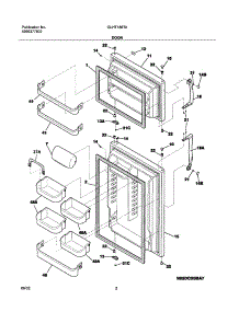 03 - Door parts for Frigidaire Refrigerator GLHT186TAW4 from AppliancePartsPros.com
