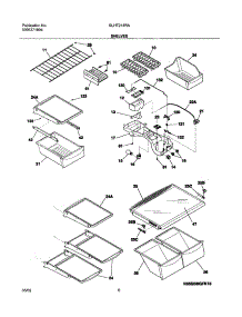 07 - Shelves parts for Frigidaire Refrigerator GLHT214RAB3 from AppliancePartsPros.com