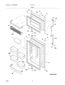 03 - Door parts for Frigidaire Refrigerator GLHT217JS0 from AppliancePartsPros.com