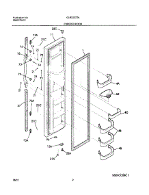 03 - Freezer Door parts for Frigidaire Refrigerator GLRS237ZAW6 from AppliancePartsPros.com