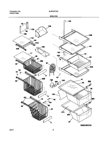 09 - Shelves parts for Frigidaire Refrigerator GLRS237ZAB5 from AppliancePartsPros.com