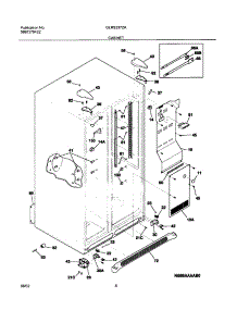 07 - Cabinet parts for Frigidaire Refrigerator GLRS237ZAW6 from AppliancePartsPros.com