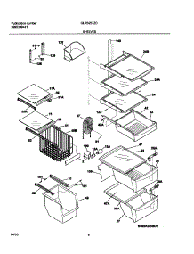 09 - Shelves parts for Frigidaire Refrigerator GLRS237ZCQ0 from AppliancePartsPros.com