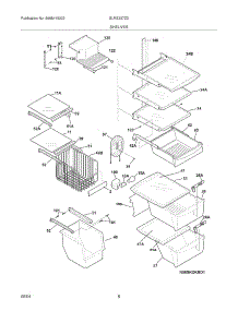 09 - Shelves parts for Frigidaire Refrigerator GLRS237ZDB1 from AppliancePartsPros.com