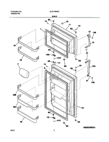 03 - Door parts for Frigidaire Refrigerator GLHT184RAW3 from AppliancePartsPros.com