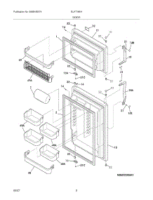 03 - Doors parts for Frigidaire Refrigerator GLHT186HK3 from AppliancePartsPros.com