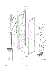 03 - Freezer Door parts for Frigidaire Refrigerator GLHS68EGW2 from AppliancePartsPros.com
