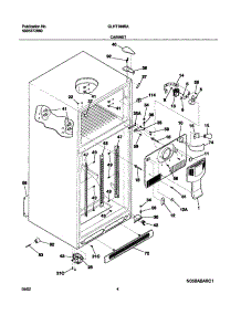 05 - Cabinet parts for Frigidaire Refrigerator GLHT184RAB5 from AppliancePartsPros.com