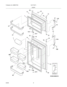 03 - Door parts for Frigidaire Refrigerator GLHT184TJS0 from AppliancePartsPros.com