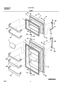 03 - Door parts for Frigidaire Refrigerator GLHT214RAW4 from AppliancePartsPros.com
