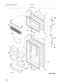 03 - Door parts for Frigidaire Refrigerator GLHT217HQ3 from AppliancePartsPros.com