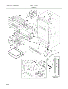 05 - Cabinet parts for Frigidaire Refrigerator GLRH1779GW4 from AppliancePartsPros.com