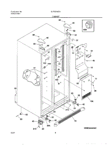 07 - Cabinet parts for Frigidaire Refrigerator GLRS234ZAB1 from AppliancePartsPros.com