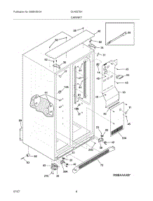 07 - Cabinet parts for Frigidaire Refrigerator GLHS37EHW3 from AppliancePartsPros.com