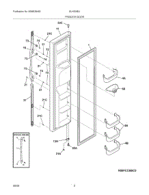 03 - Freezer Door parts for Frigidaire Refrigerator GLHS36EJW1 from AppliancePartsPros.com