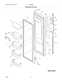 05 - Refrigerator Door parts for Frigidaire Refrigerator GLHS38EESB3 from AppliancePartsPros.com