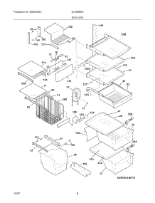 09 - Shelves parts for Frigidaire Refrigerator GLHS38EGPB6 from AppliancePartsPros.com