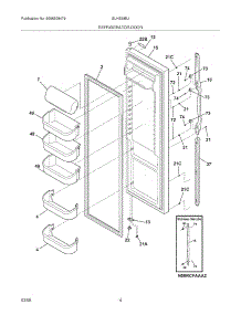 05 - Refrigerator Door parts for Frigidaire Refrigerator GLHS38EJPW0 from AppliancePartsPros.com