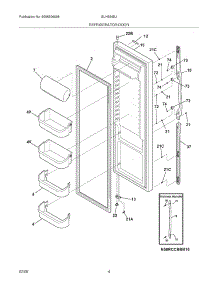 05 - Refrigerator Door parts for Frigidaire Refrigerator GLHS66EJB0 from AppliancePartsPros.com