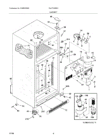 05 - Cabinet parts for Frigidaire Refrigerator GLHT218WHW2 from AppliancePartsPros.com