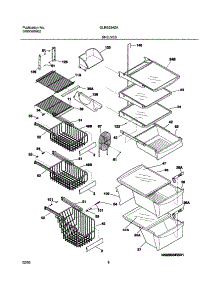 09 - Shelves parts for Frigidaire Refrigerator GLRS234ZAW4 from AppliancePartsPros.com
