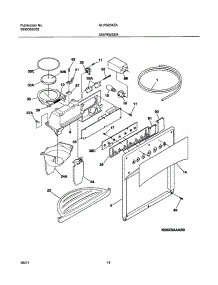 15 - Ice & Water Dispenser parts for Frigidaire Refrigerator GLRS234ZAW2 from AppliancePartsPros.com