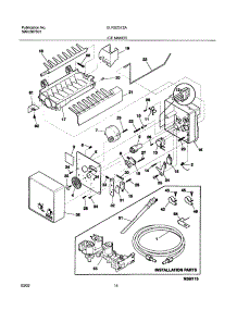 19 - Ice Maker parts for Frigidaire Refrigerator GLRS237ZAB4 from AppliancePartsPros.com
