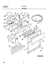 15 - Dispenser parts for Frigidaire Refrigerator GLRS264ZAB6 from AppliancePartsPros.com