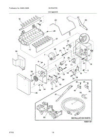19 - Ice Maker parts for Frigidaire Refrigerator GLRS237ZDW0 from AppliancePartsPros.com