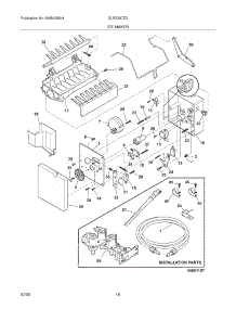 19 - Ice Maker parts for Frigidaire Refrigerator GLRS267ZDB4 from AppliancePartsPros.com