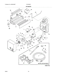 19 - Ice Maker parts for Frigidaire Refrigerator GLRS64ZEQ7 from AppliancePartsPros.com