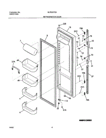 05 - Refrigerator Door parts for Frigidaire Refrigerator GLRS237ZAW5 from AppliancePartsPros.com