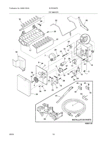 19 - Ice Maker parts for Frigidaire Refrigerator GLRS263ZDB2 from AppliancePartsPros.com