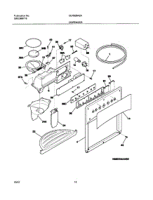 15 - Ice & Water Dispenser parts for Frigidaire Refrigerator GLRS264ZAQ2 from AppliancePartsPros.com