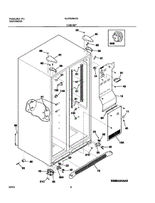 07 - Cabinet parts for Frigidaire Refrigerator GLRS264ZAW6 from AppliancePartsPros.com