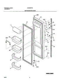 05 - Refrigerator Door parts for Frigidaire Refrigerator GLRS267ZAB6 from AppliancePartsPros.com