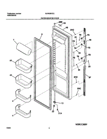 05 - Refrigerator Door parts for Frigidaire Refrigerator GLRS267ZCB0 from AppliancePartsPros.com